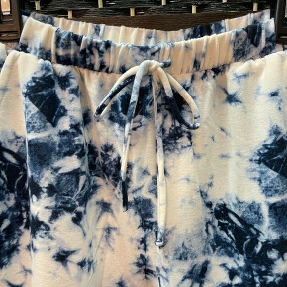 Swimsuit for All XL Blue Tie-Dye Drawstring Pockets Lounge Pants - Picture 3 of 5